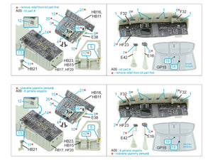 Quinta Studio QDS-35169 SH-60F Seahawk 3D-Printed &amp; coloured Interior on decal paper (Kitty Hawk) (Small version) 1/35