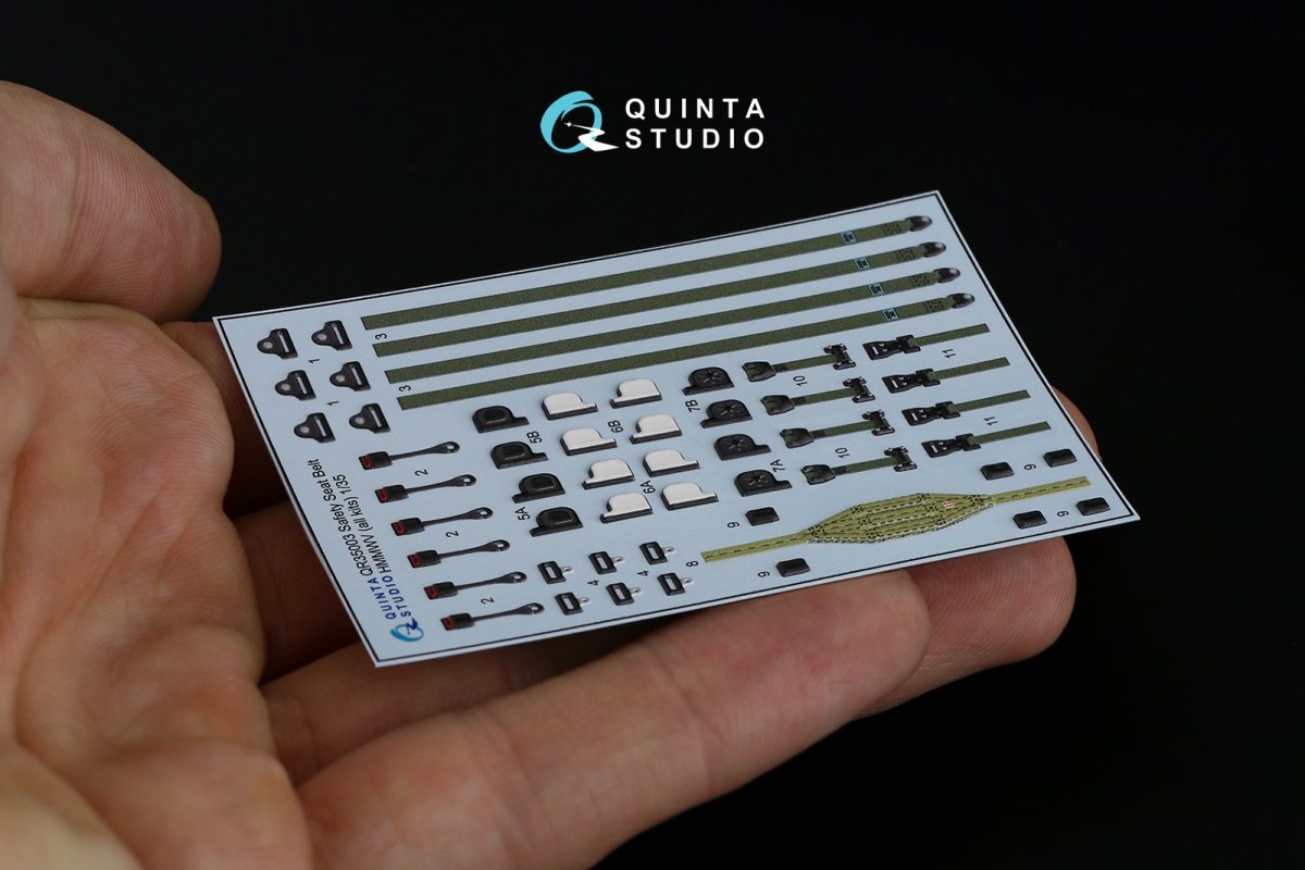 Quinta Studio QR35003 HUMVEE family belts, 3D-Printed &amp;amp; coloured on decal paper (all kits) 1/35 – Bild 10