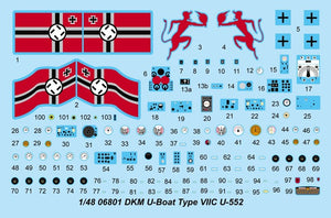 Trumpeter 06801 DKM U-Boat Type VIIC U-552 1/48 – immagine 28