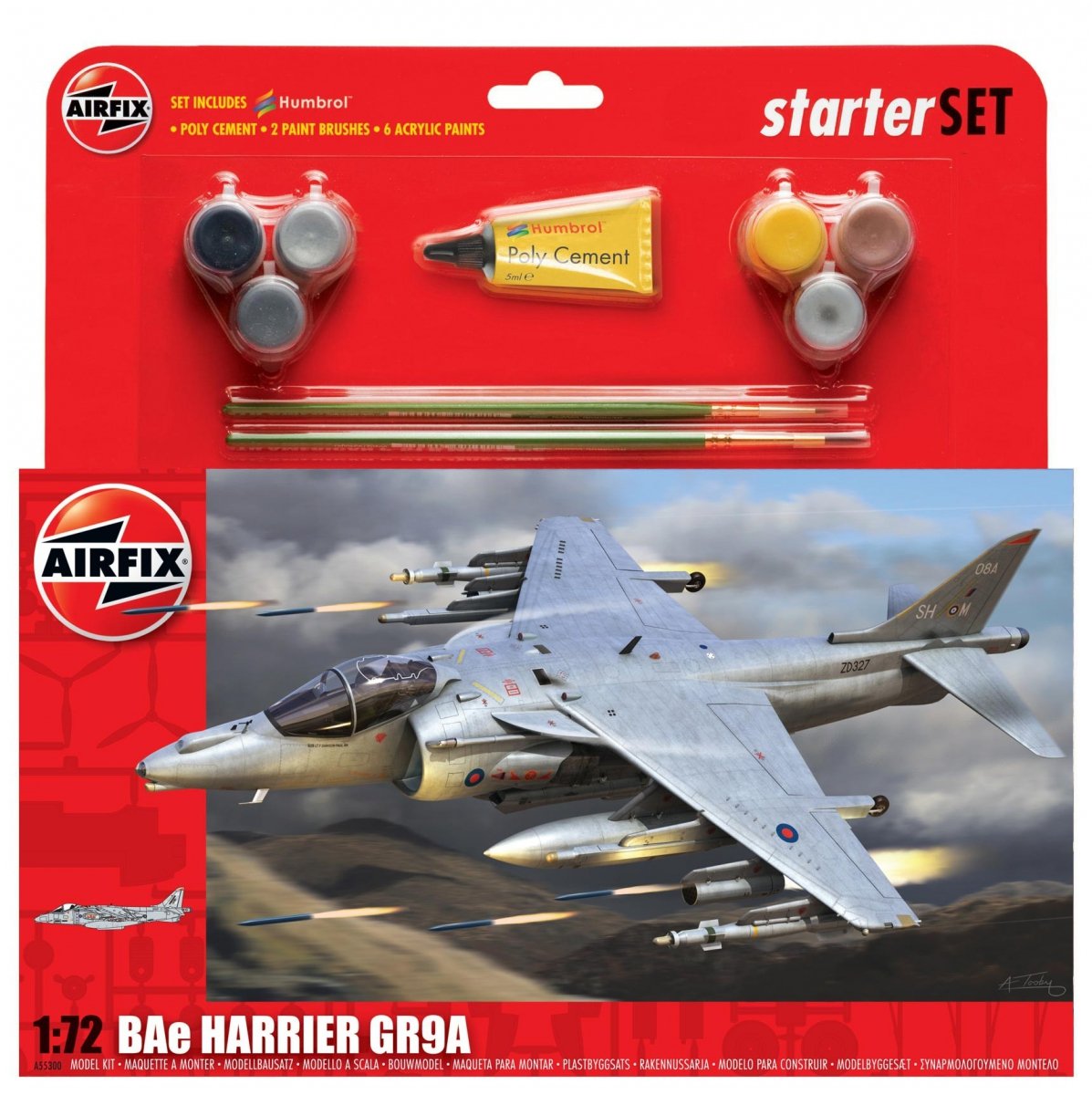 Coffret de démarrage Airfix 55300A BAe Harrier GR9A au 1/72