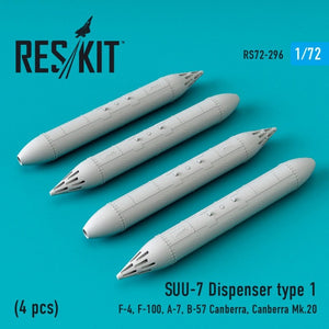 RESKIT RS72-0296 SUU-7 Distributeur type 1 (4 pièces) 1/72