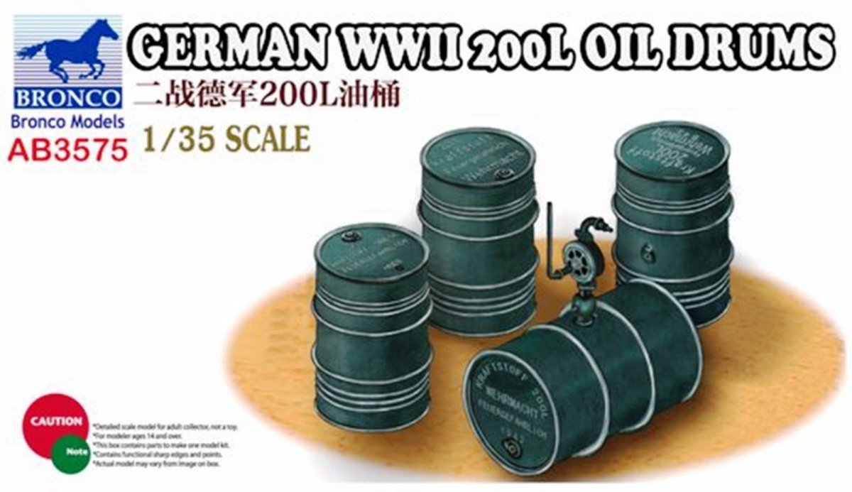 Bronco AB3575 German WWII 200L Oil Drums 1/35