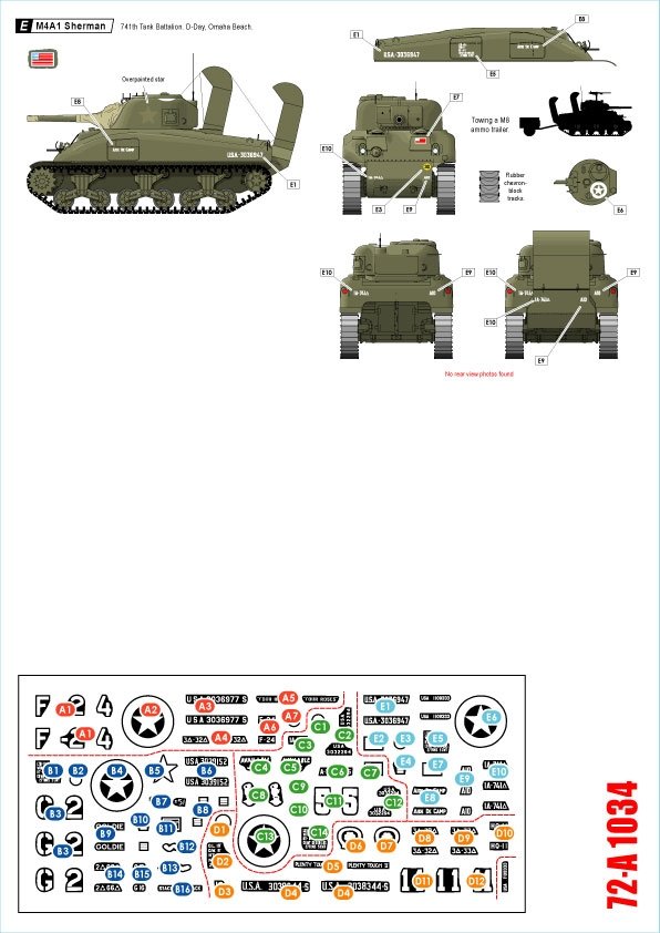Star Decals 72-A1034 US M4A1 Sherman. 1/72 – Bild 2