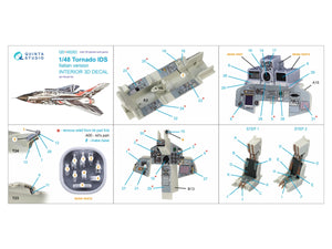 Quinta Studio QD+48262 Tornado IDS Italian 3D-Printed &amp;amp; coloured Interior on decal paper (Revell) (with 3D-printed resin parts) 1/48 – zdjęcie 2