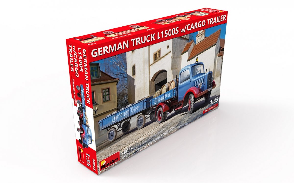 MiniArt 38023 GERMAN TRUCK L1500S w/CARGO TRAILER 1/35 – immagine 2