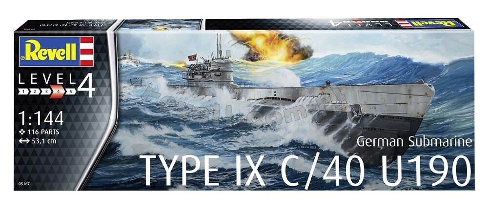Revell 05167 German Submarine Type IX C/40 U190 1/144 – imagen 2