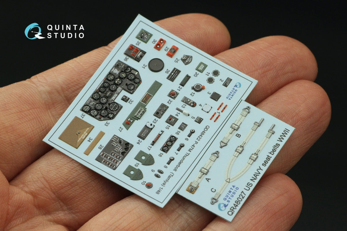 Quinta Studio QD48422 P-47M Thunderbolt 3D-Printed coloured Interior on decal paper (Tamiya) 1/48 – zdjęcie 2
