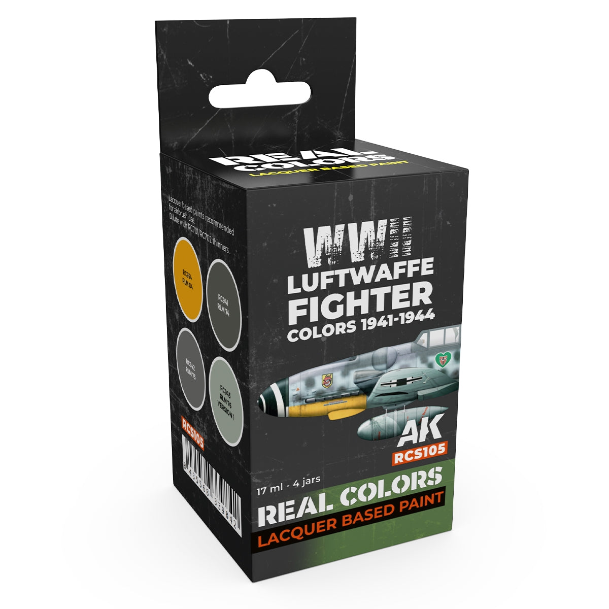 AK Interactive RCS105 Luftwaffe Fighter Colors 1941-1944 4x17ml