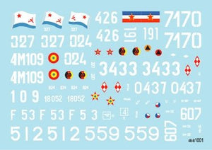 Star Decals 48-B1001 T-55A Tanks 1. Cold War. Soviet (Army and Naval Infantry), Poland, Hungary, Czechoslovakia, Germany (DDR), Romania and Jugoslavia 1/48 – immagine 3