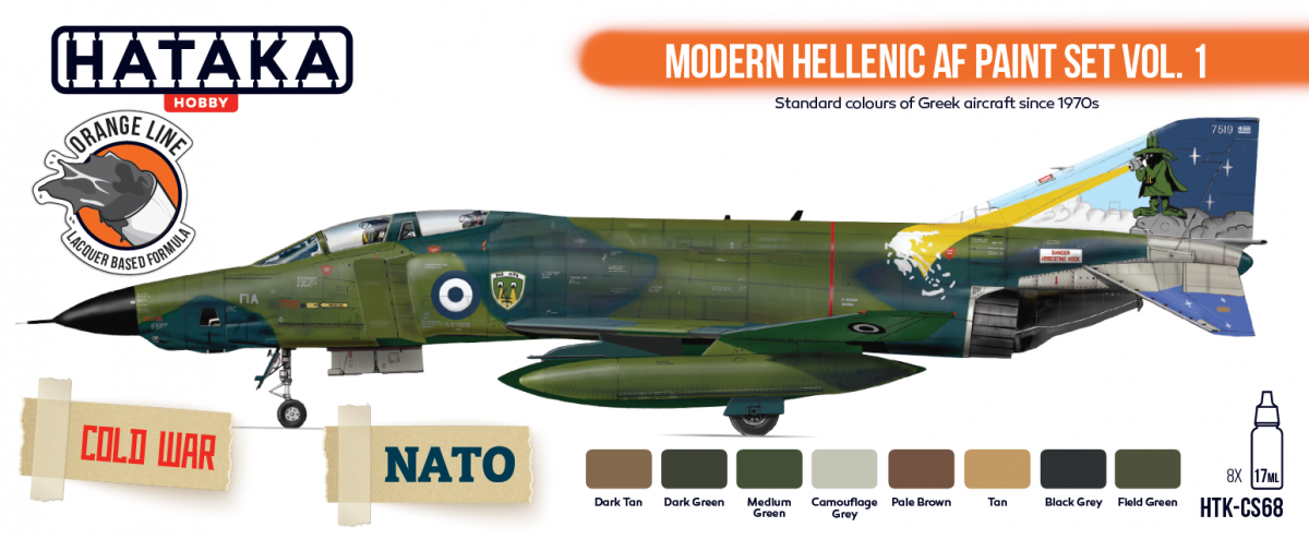 Hataka HTK-CS68 ORANGE LINE – Modern Hellenic AF paint set vol. 1 8x17ml – Bild 2