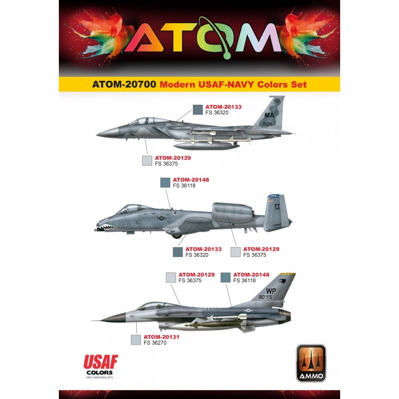 AMMO of Mig Jimenez ATOM 20700 Modern USAF-NAVY Colors Set 12 x 20 ml – Bild 2