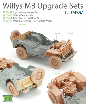 T-Rex Studio TR35053 Willys MB Grille w/Fenders Set for TAKOM 1/35 – immagine 2
