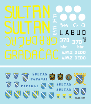 Star Decals 35-C1123 ARBiH - Armija Republike Bosne i Hercgovine (Muslim). T-55A tanks 1992-95 1/35 – zdjęcie 3