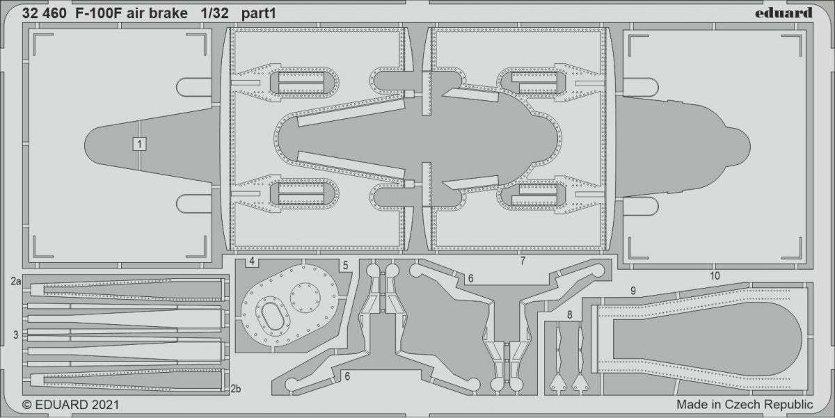 Aérofrein Eduard 32460 pour F-100F (Trumpeter, échelle 1/32) – image 2