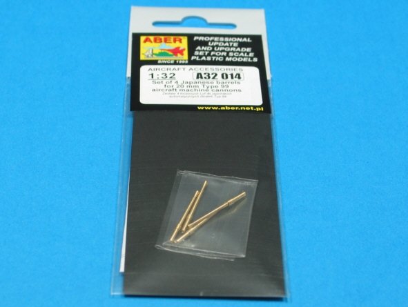 Aber A32014 Set of 4 barrels for Japanese 20 mm Type 99 aircraft machine cannons 1/32 – zdjęcie 4