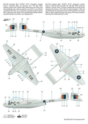 Special Hobby 72383 DH.100 Vampire Mk. I &amp;#39;RAF, RAAF and Armée de l&amp;#39;Air&amp;#39; 1/72 – immagine 7