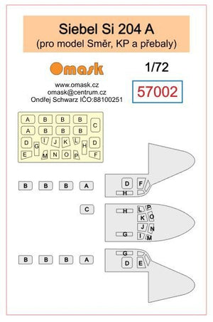 Omask 57002 Siebel Si 204 A (Smer, KP a prebaly) 1/72 – Bild 2