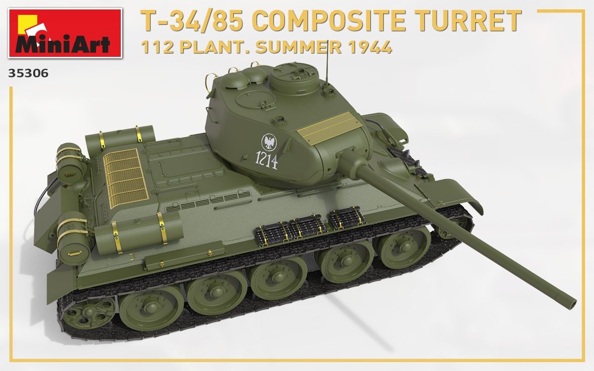 MiniArt 35306 T-34/85 COMPOSITE TURRET. 112 PLANT. SUMMER 1944 1/35 – immagine 9