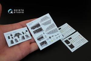 Quinta Studio QD32023 F-16D 3D-Printed &amp;amp; colored Interior on decal paper (for Academy kit) 1/32 – image 3