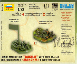 Zvezda 6104 SOVIET MACHINEGUN MAXIM WITH CREW 1941-43 1/72 – imagen 2