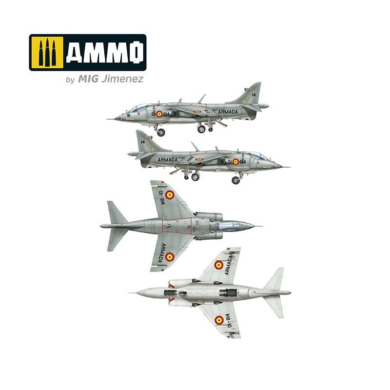 AMMO of Mig Jimenez 8505 Harrier AV-8S MATADOR Spanish, American, British versions 1/48 – zdjęcie 4