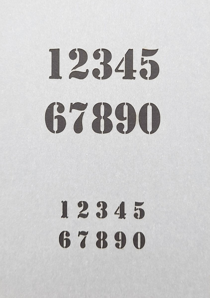 RT-Diorama 35603 Airbrush Stencil: Basic numbers 1/35 – immagine 2