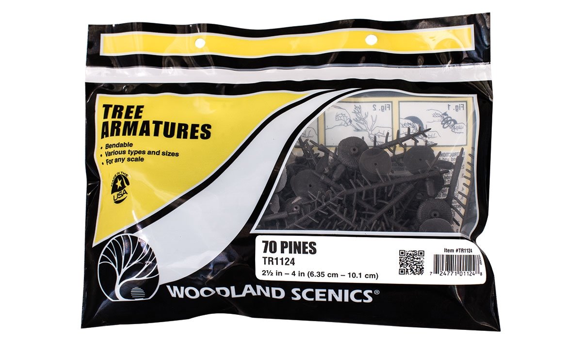 Woodland Scenic WTR1124 Pnie drzew 6,5-10 cm - 70 szt. – immagine 2