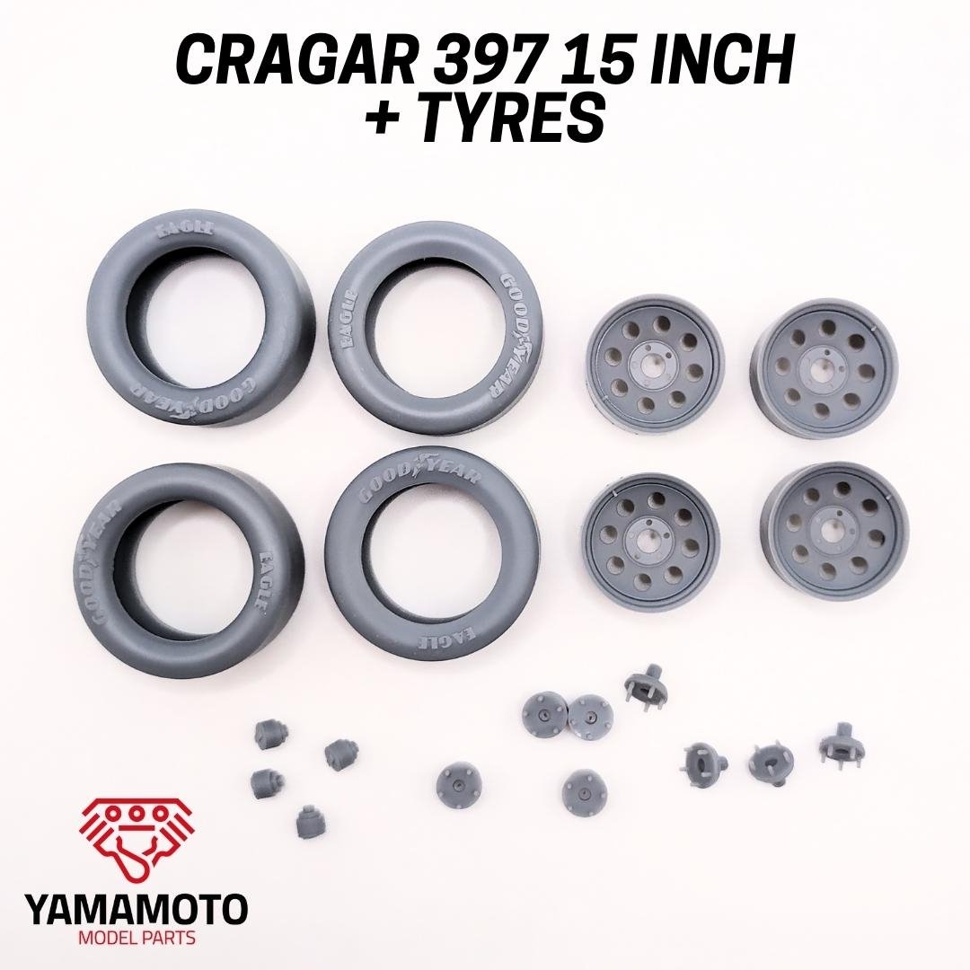 Yamamoto YMPRIM15 Cragar 397 15&amp;quot; + Tyres Prokit! 1/24 – imagen 2