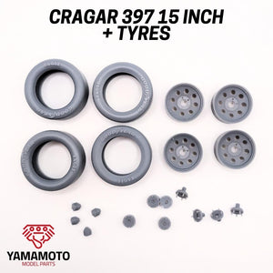 Yamamoto YMPRIM15 Cragar 397 15&amp;quot; + Tyres Prokit! 1/24 – imagen 2