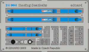 Eduard 24004 Sparco 4 points Blue Seatbelt 1/24