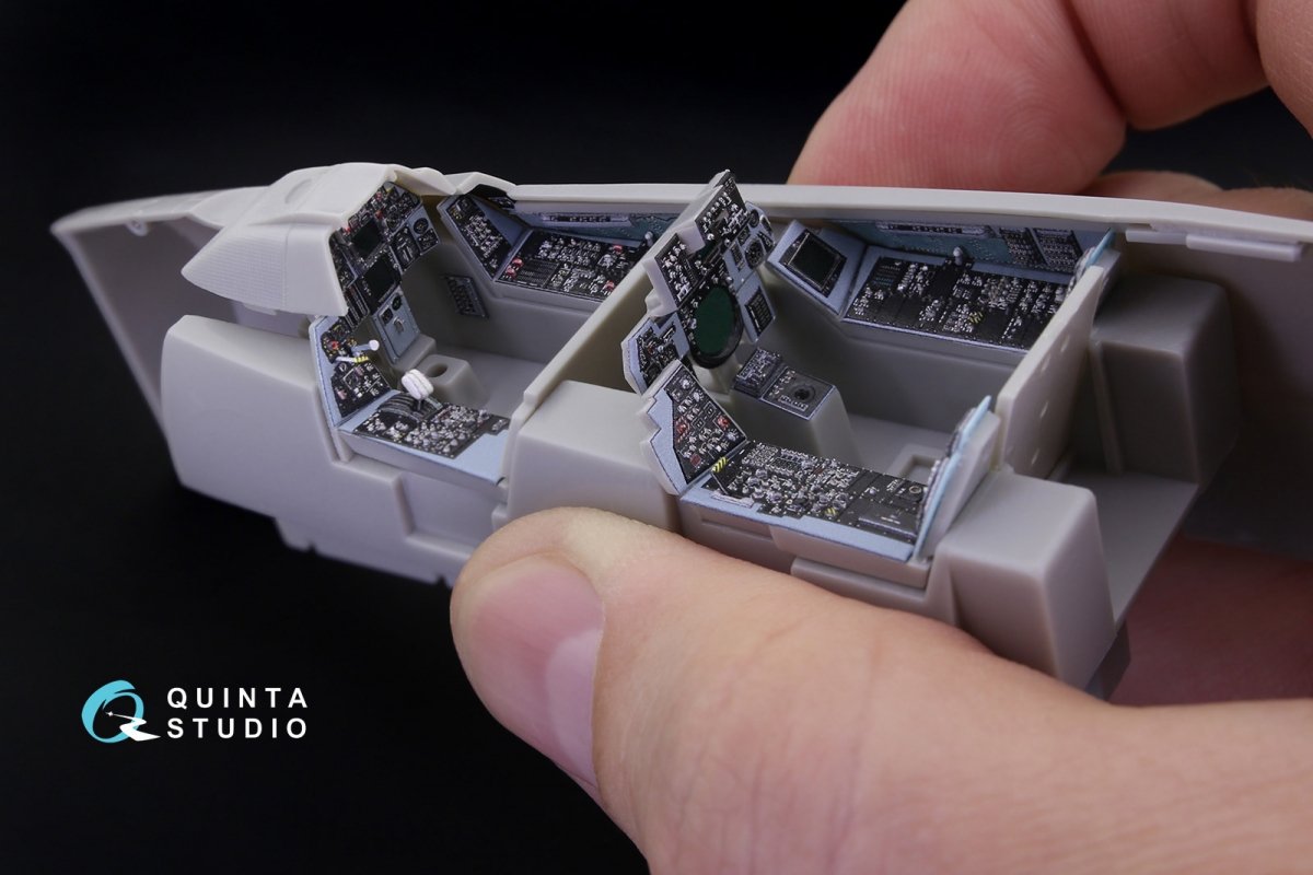 Intérieur imprimé en 3D et coloré sur papier décalcomanie Quinta Studio QD48178 F-14A (pour maquette Hasegawa) 1/48 – image 3