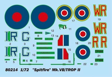 Hobby Boss 80214 Spitfire MK.Vb TROP 1/72 – imagen 3