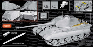 Dragon 6848 Sd.Kfz.182 Kingtiger Porsche Turret w/Zimmerit 1/35 – immagine 4