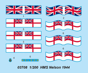 Trumpeter 03708 HMS Nelson 1944 1/200 – Bild 6