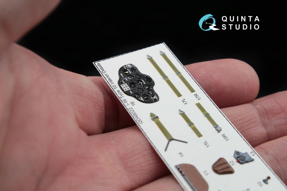 Quinta Studio QD48022 I-16 type 10 3D-Printed &amp;amp; coloured Interior on decal paper (for all kits) 1/48 – immagine 7