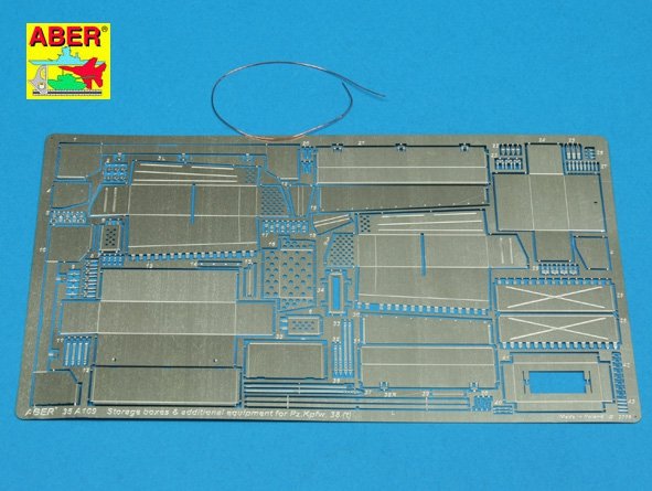 Aber 35A109 Storage boxes and additional equipment for german tank Pz.Kpfw. 38 (t) 1/35