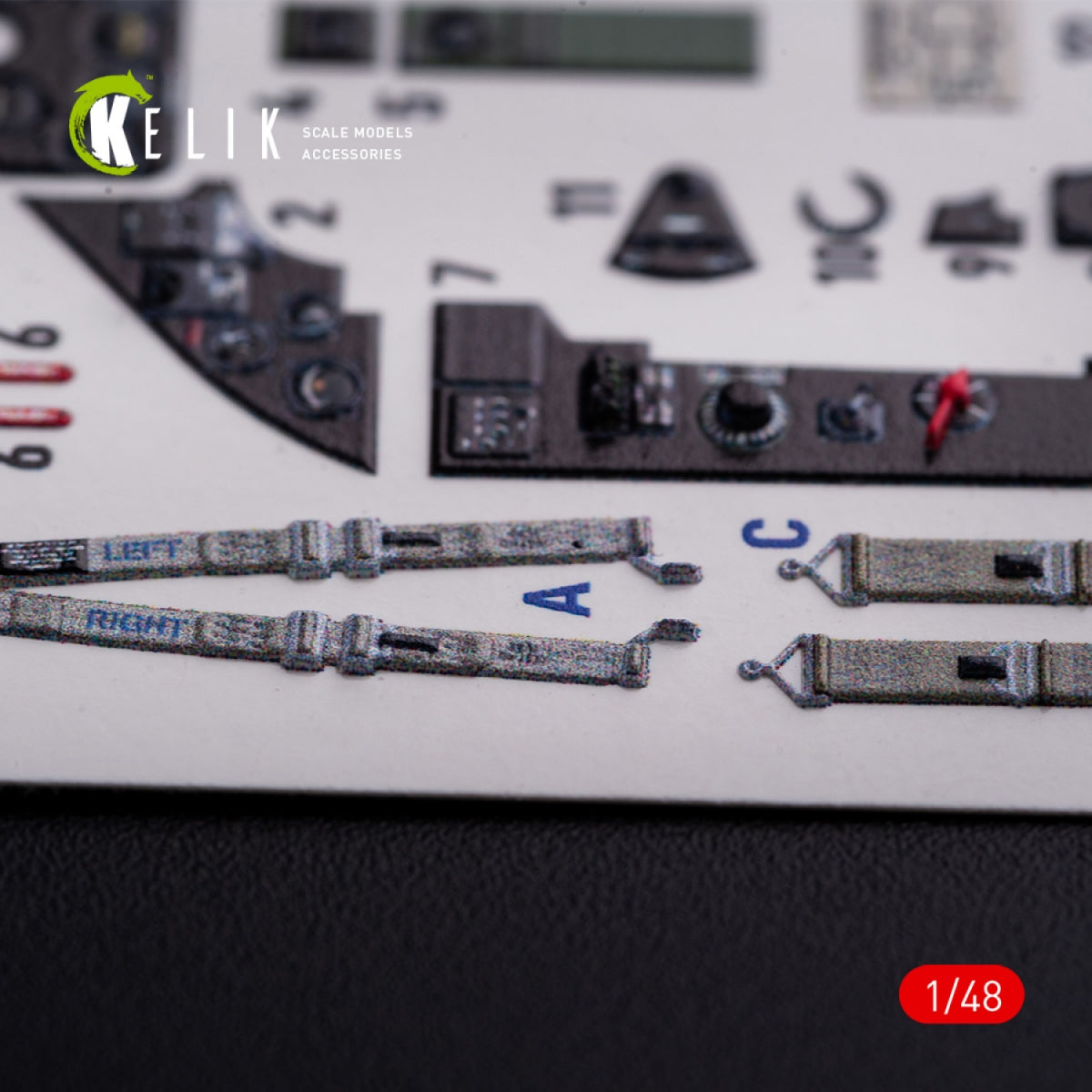KELIK K48082 FM-1 Wildcat/Martlet Mk.V interior 3D decals for Tamiya kit 1/48 – Bild 7