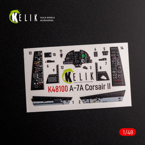 KELIK K48100 A-7A Corsair II - interior 3D decals for HobbyBoss kit 1/48 – image 2
