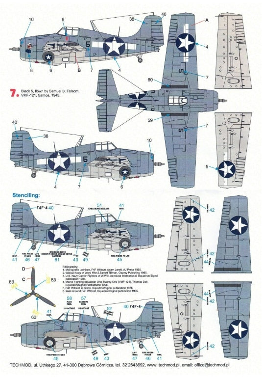 Techmod 48131 Grumman F4F-4 Wildcat 1/48 – image 5