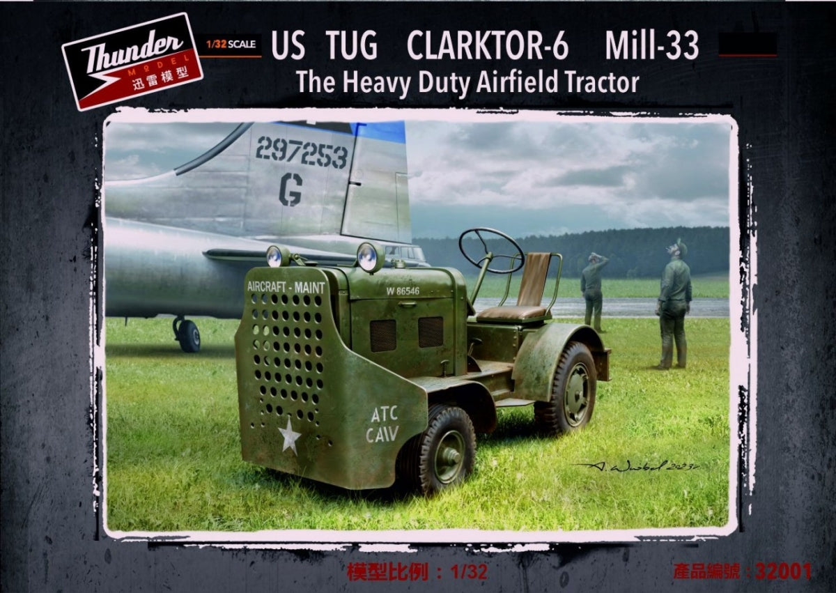 Thunder Model 32001 US Tug Clarktor-6 Mill-33 Tracteur d&amp;#39;aérodrome robuste 1/32 – image 2