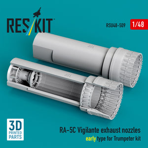 RESKIT RSU48-0509 RA-5C Vigilante exhaust nozzles late type for Trumpeter kit (3D Printed) 1/48