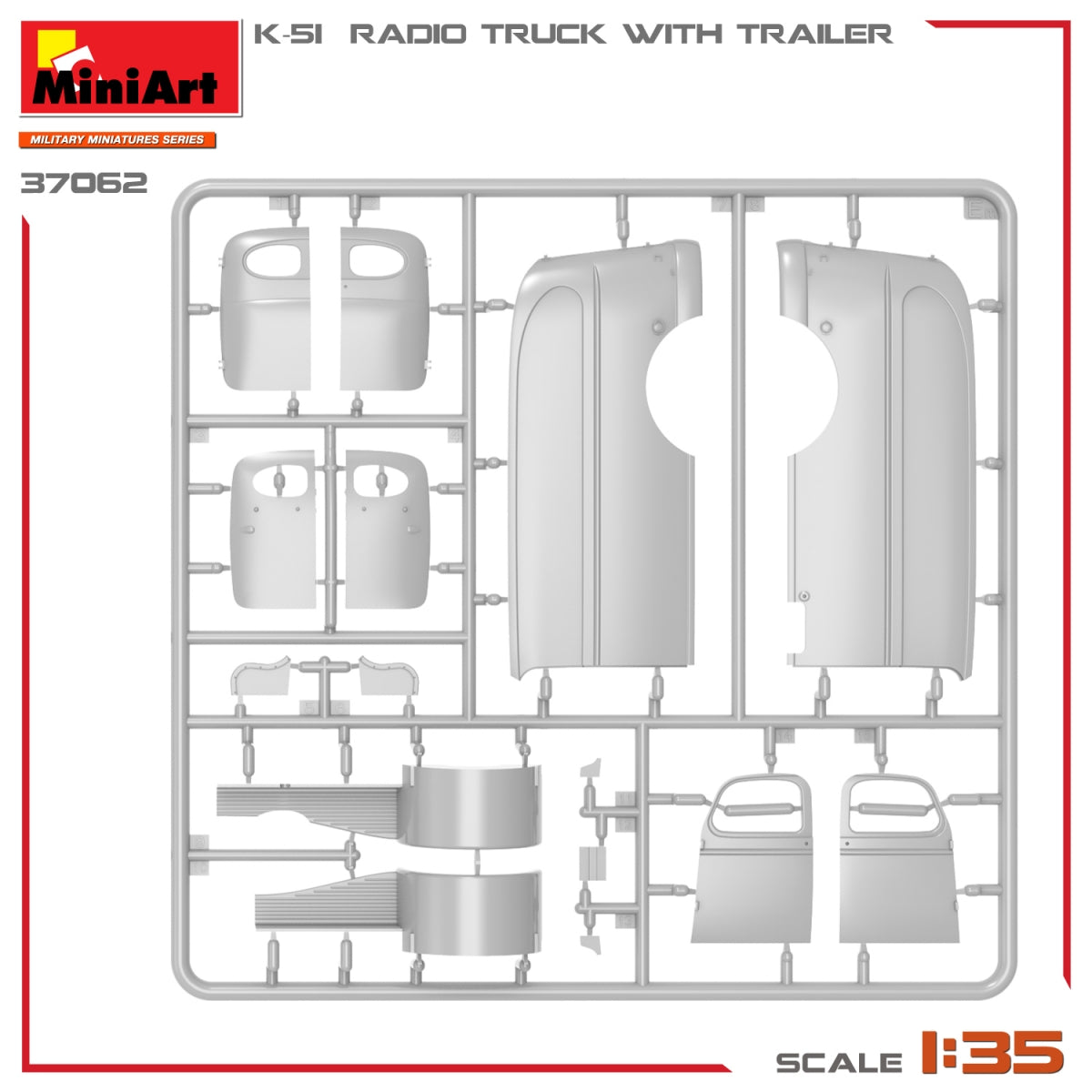 Miniart 37062 K-51 RADIO TRUCK WITH TRAILER 1/35 – immagine 14