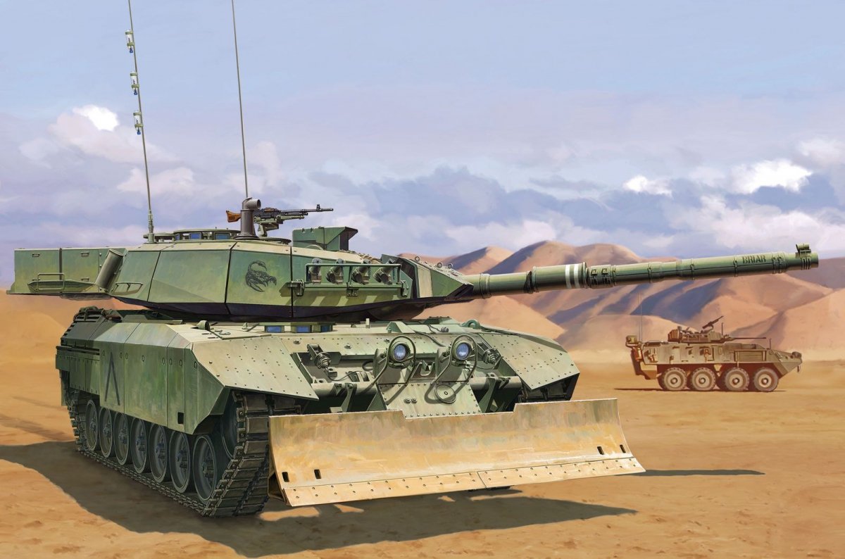 Maquette Meng TS-041 Leopard C2 Mexas avec lame de bulldozer 1/35 – image 5