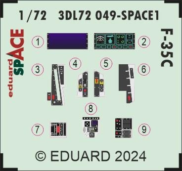 Eduard 3DL72049 F-35C SPACE 1/72 – image 3