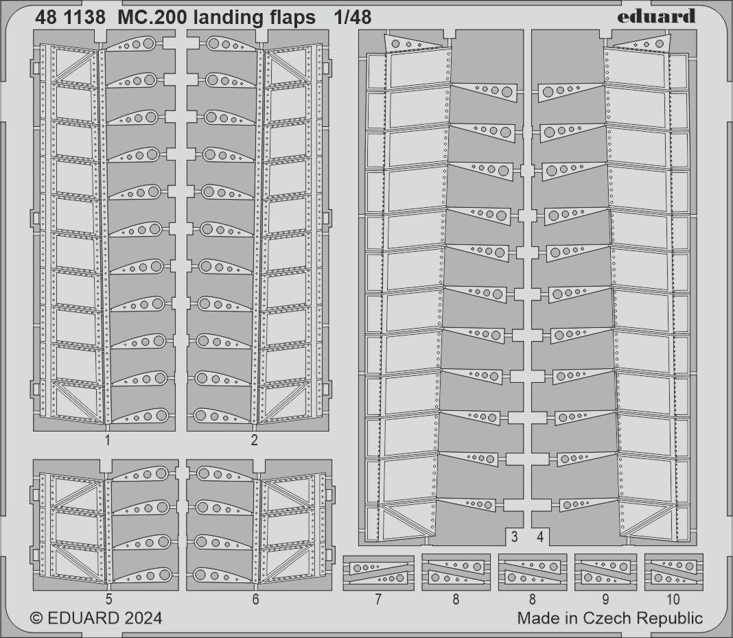Volets d'atterrissage Eduard 481138 MC.200 ITALERI 1/48