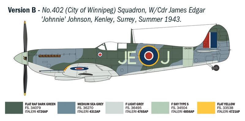 Italeri 2843 Supermarine Spitfire Mk.IX Aces - 5 RAF Aces Version 1/48