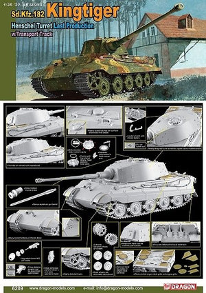 Dragon 6209 Sd.Kfz.182 Kingtiger Henschel Turret Last Production 1/35 – immagine 2