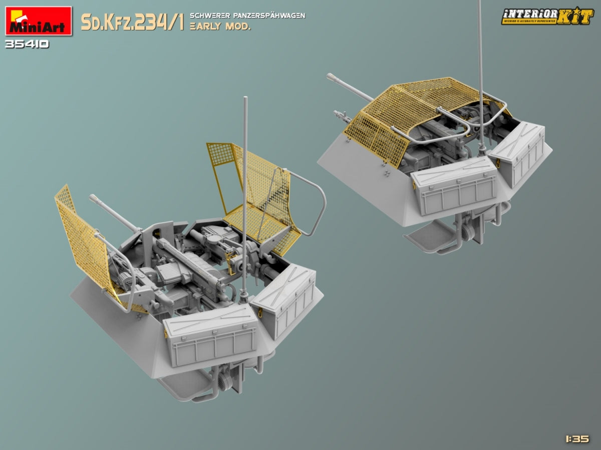 MiniArt 35410 Sd.Kfz.234/1 Schwerer Panzerspahwagen. EARLY MOD. INTERIOR KIT 1/35 – imagen 8
