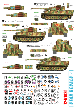 Star Decals 72-A1020 Western Front Tigers # 2 1/72 – immagine 2