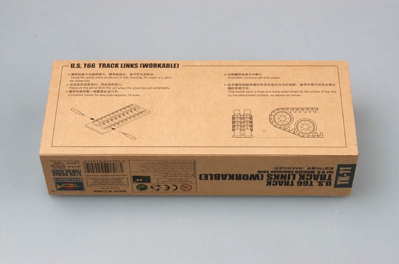 Trumpeter 02041 U.S. T66 steel track for U.S. M4A3E8 Sherman Tank 1/35 – Bild 2